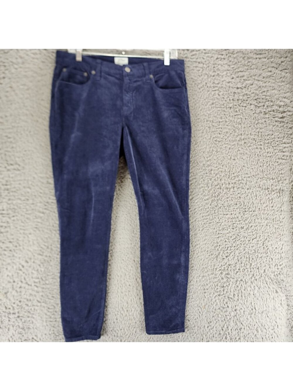 J. Crew Jeans Womens 30 Blue Corduroy Mid Rise Stretch Toothpick